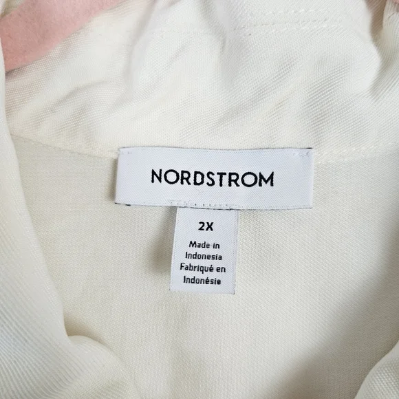 Nordstrom Plus Full Zip dress Size 2X Lagenlook Cream - Picture 4 of 8